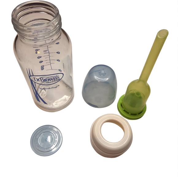 Dr. Brown’s 4oz Glass Baby Bottles (3) + Anti-Colic Vent - Picture 3 of 7